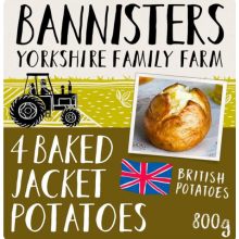 BANISTER BAKED JACKET POTATOES 4´S (800 GR)