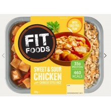 FIT FOODS SWEET & SOUR CHICKEN WITH CHINESE STYLE RICE 400G