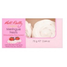 MATT REILLY CAKES STRAWBERRY FLAVOURED MERINGUE NESTS 75G