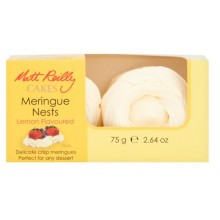 MATT REILLY CAKES LEMON FLAVOURED MERINGUE NESTS 75G