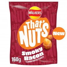 WALKERS THATS NUTS SMOKY BACON 160g
