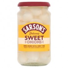 SARSONS SWEET & MILD SILVERSKIN ONIONS 460G