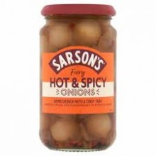 SARSONS HOT & SPICY SILVERSKIN ONIONS 460G