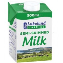 LAKELAND UHT SEMI SKIMMED MILK 500ml