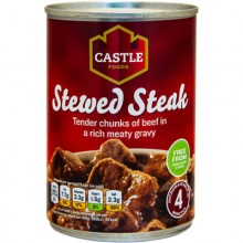 CASTLE FOODS STEWED STEAK 385g