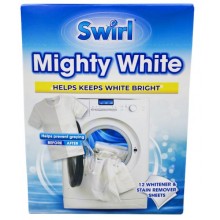 SWIRL FABRIC MAGIC MIGHTY WHITE 12'S
