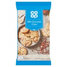 CO OP MILK CHOCOLATE CHIPS 100G