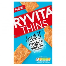 RYVITA SNACK IT THINS SEA SALT & VINEGAR 125G