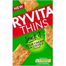 RYVITA SNACK IT THINS SOUR CREAM & CHIVE 125G