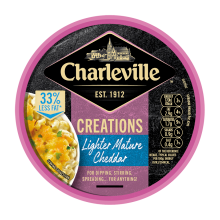 CHARVILLE CREATIONS LIGHTER MATURE CHEDDAR  125G