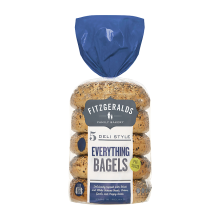 FITZGERALDS EVERYTHING BAGELS 425G