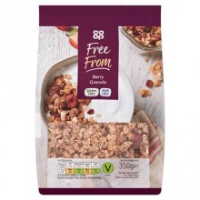 CO OP FREE FROM GRANOLA RED BERRY 350G