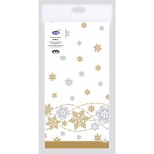 TABLE COVER SNOW GLITTER WHITE