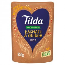 TILDA STEAMED BASMATI BROWN & QUINOA RIC 250G
