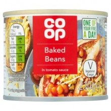 CO OP BAKED BEANS TOMATO SAUCE 210G