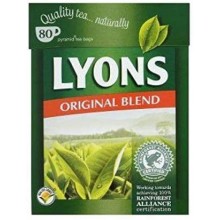 LYONS TEA BAG GREEN 80'S