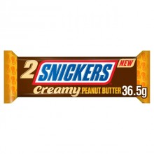 SNICKERS CREAMY PEANUT NUT BUTTER CHOCOLATE DUO BAR 