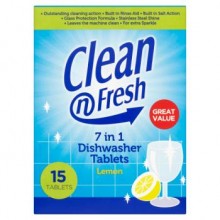 CLEAN&FRESH DISHWASHER TABLETS LEMON 7IN1 225G