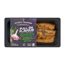 ATANTIC TREASURES SMOKED MACKEREL GARLI, HERB & SPICE 160g