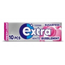 WRIGLEY'S EXTRA WHITE BUBBLEMINT SF CHEWING GUM 10'S